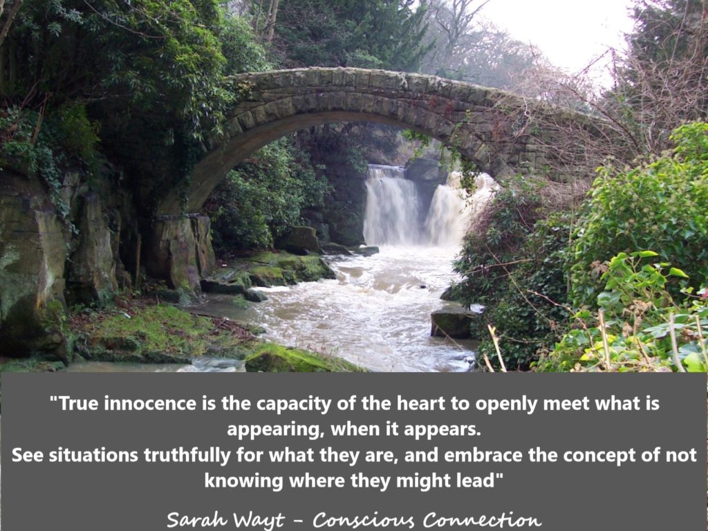 true innocence is the capacity of the heart to openly meet what is appearing