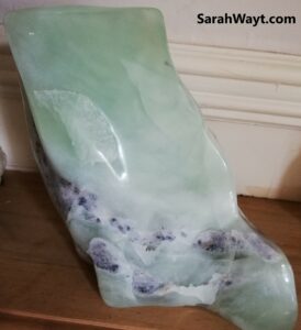 a large piece of green aventurine. simply stunning